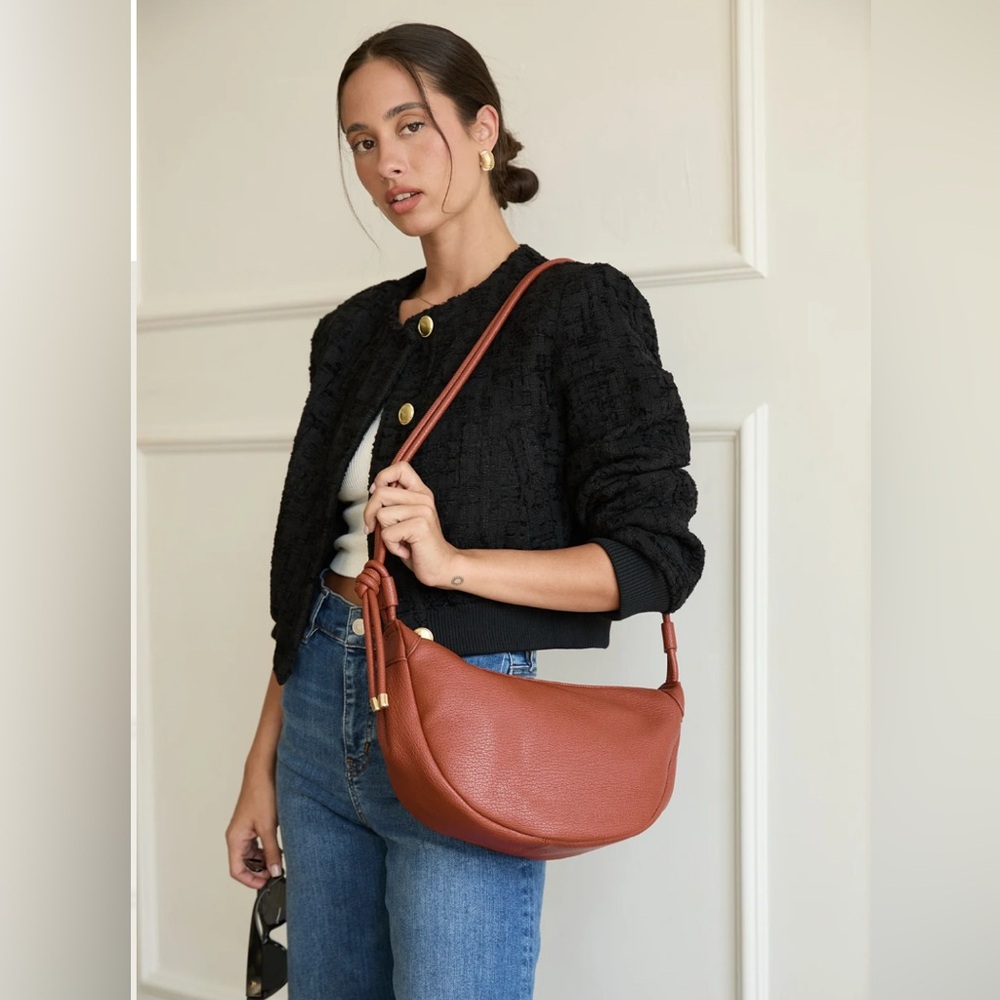 Mali + Lili Aria Convertible Sling Bag Cognac